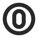 Number 0 Circle SVG Icon